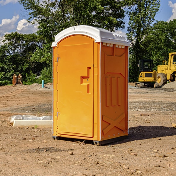 how often are the porta potties cleaned and serviced during a rental period in Mentcle